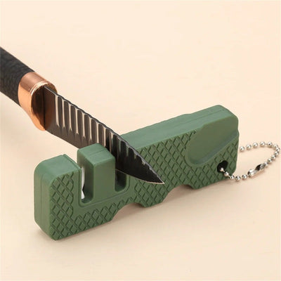 Afilar cuchillos portátiles de doble cara - Herramienta de cocina multifuncional manual para afilar cuchillos y frutas, material PP duradero, sin carga, no necesita batería, accesorios de cocina