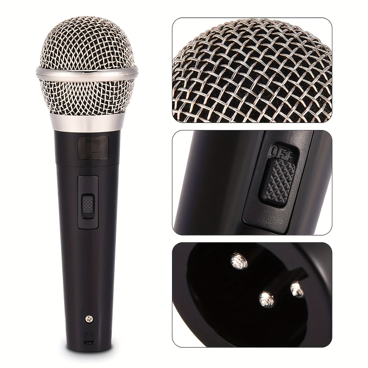 Micrófonos dinámicos con cable para cantar con TV y computadora, micrófono de mano para configuración de amplificador.