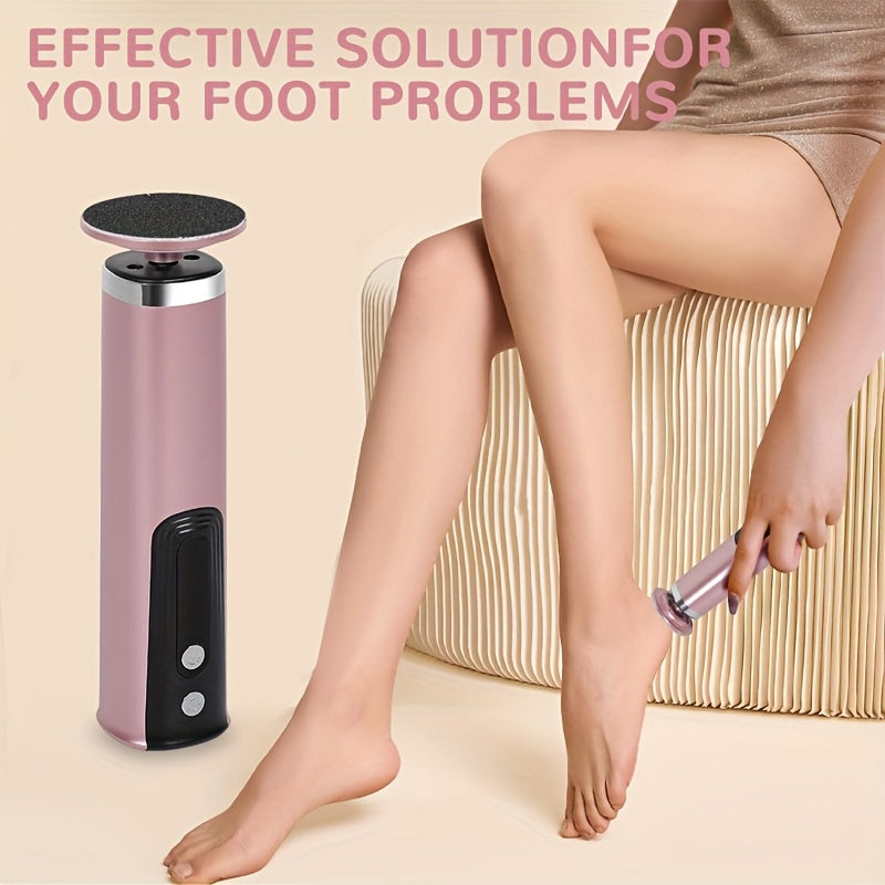Removedor eléctrico profesional de callos y herramienta de pedicura 2 en 1 - Recargable por USB, exfoliación profunda para eliminar piel muerta, portátil y fácil de usar, ideal para el cuidado de piel agrietada y seca, cortador de callos para pies