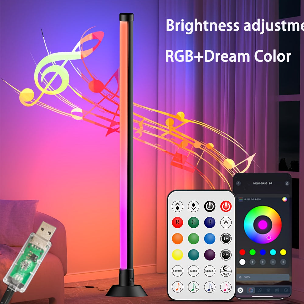 Linterna RGB NBBUFF de múltiples colores, barra ambiental con luz USB, control por App y mando a distancia, función de temporizador en la APP, brillo ajustable, para dormitorio, clubes musicales, fondo de TV y decoración de fiestas