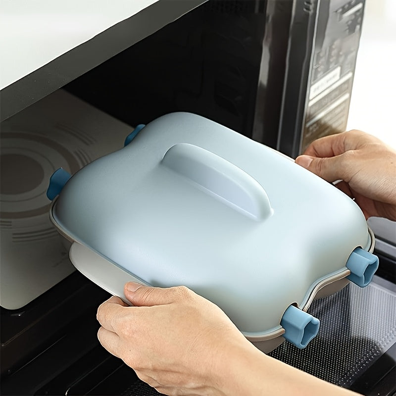 1pc Vaporera de Microondas sin BPA para Verduras y Mariscos - Herramienta de Cocina No Eléctrica, Diseño Fácil de Limpiar con Tecnología de Vapores Rápidos & Mangos Ergonómicos, Material Libre de BPA