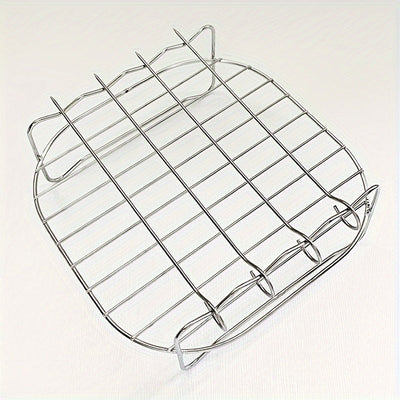 Parilla y Vaporera de Acero Inoxidable Portátil de Doble Cara para Aire Caliente - Parrilla BBQ Exterior con Distribución Uniforme del Calor, Diseño Resistente al Óxido para Jardín, Camping, Eventos - Ideal para Asar, Hornear, Freír, Cocinar al Vapor, Ut