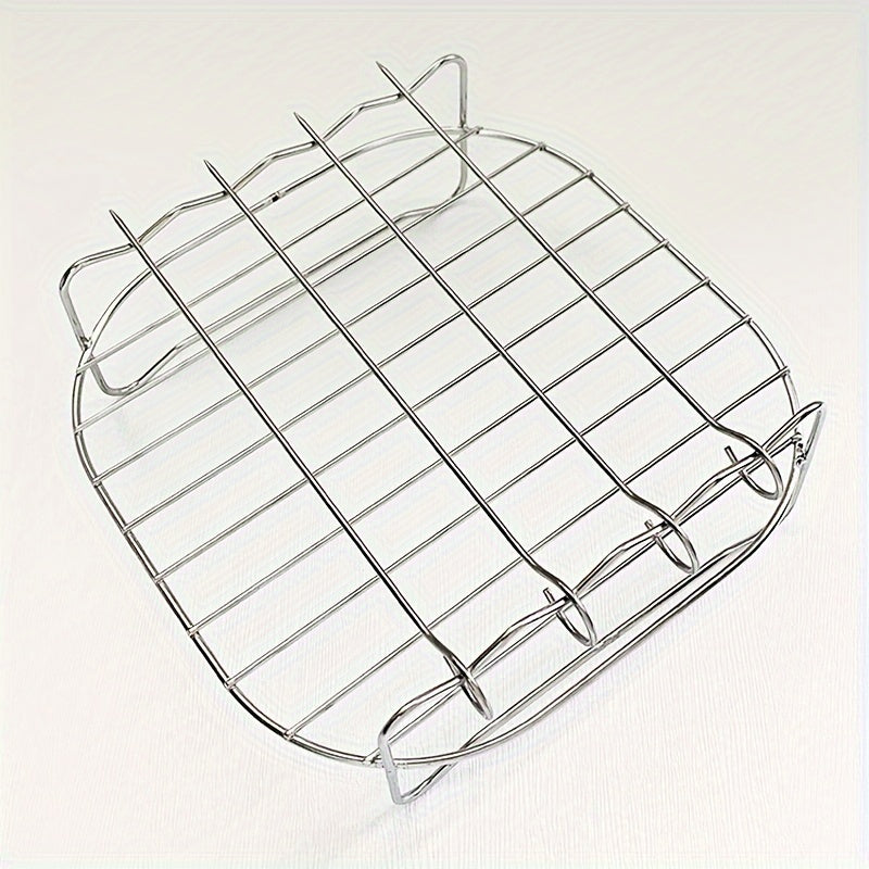 Parilla y Vaporera de Acero Inoxidable Portátil de Doble Cara para Aire Caliente - Parrilla BBQ Exterior con Distribución Uniforme del Calor, Diseño Resistente al Óxido para Jardín, Camping, Eventos - Ideal para Asar, Hornear, Freír, Cocinar al Vapor, Ut