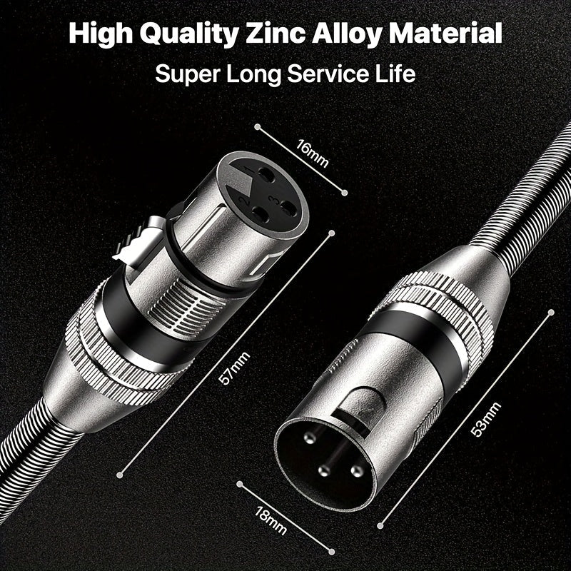2 piezas de cables de micrófono XLR de alta calidad de 98 pies, extra largos para actuaciones al aire libre y fiestas, ideal para la temporada de graduaciones, regalos de cumpleaños, karaoke, equipo de podcast, micrófonos ASMR, micrófonos para PC, utiliz
