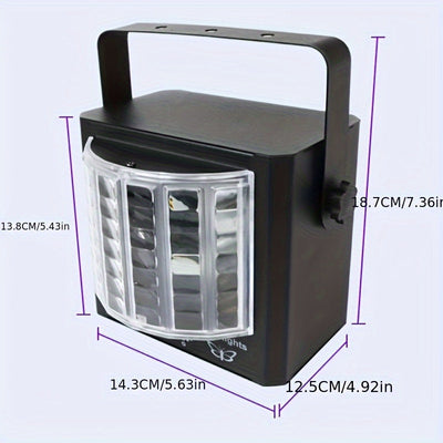 Mini Luz Láser de Fiesta con Alimentación USB YSH | Efectos LED y Láser Multicolor con Control Remoto | Cuerpo Portátil de Hierro | Activado por Voz, Batería No Recargable | Ideal para KTV, DJ, Cumpleaños, Bodas, Halloween, Acción de Gracias, Navidad y F