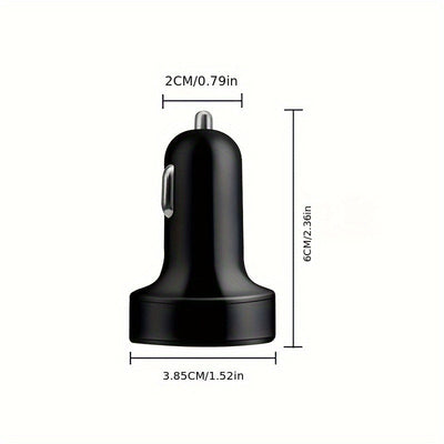 Cargador rápido para auto Datangwin, 6 en 1 con USB-C, doble PD y QC3.0, 4 puertos USB, pantalla de voltaje - Compatible con iPhone, Samsung, Huawei, Xiaomi - Acabado mate, cargador portátil, sin batería