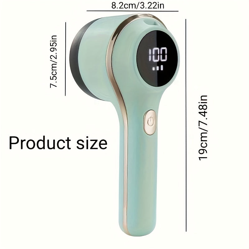 1 Juego, Afeitadora de Tela Eléctrica, Quitapelusas con Carga USB, Eliminador de Bolitas con Pantalla LED, Recortador Portátil para Ropa, Ropa de Cama, Muebles y Alfombras - Herramienta de Limpieza para Sofás