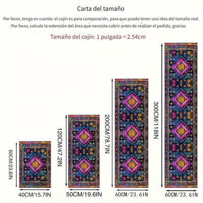 1 pieza de alfombra larga de bienvenida para hoteles de estilo bohemio - Alfombra de pasillo de cafetería impresa sin pelusa, suave y cómoda, para tiendas de compras, alfombra de corredor de tiendas de compras, alfombra decorativa de fiesta dorada con di