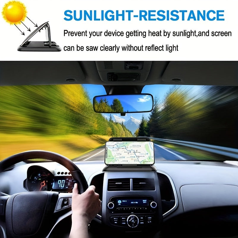 Soporte Multifunción para Teléfono en el Coche con Base de Ventosa, Almohadilla de Silicona y Clip Universal para Navegación Creativa - Soporte para Salpicadero