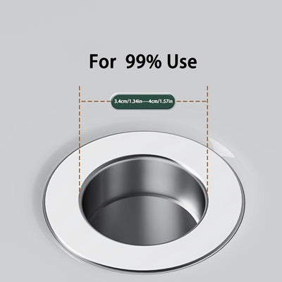Tapón de drenaje para bañera, desagüe de piso con malla filtrante, fácil de instalar, color plateado