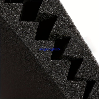 52 piezas de paneles de espuma acústica negra SMOLL, 12"x12"x1" cuña, insonorización para estudio, piano, sala de música, KTV, reducción de eco, absorción de ondas sonoras de frecuencia media-alta, cinta adhesiva nano incluida.