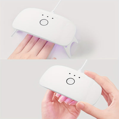 Lámpara LED portátil para uñas de gel - 12W de alta potencia, 8 cuentas, 3 temporizadores (60s_90s 150s), para curar arte de uñas de gel, belleza y cuidado personal, lámpara mini portátil, alimentada por USB, sin adaptador de alimentación incluido, lámpa