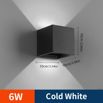 Lámparas de pared para sala, lámpara LED de 6W, luz interior AC 85-265V, aplique de pared LED moderno negro, iluminación montada en pared para sala, pasillo y dormitorios