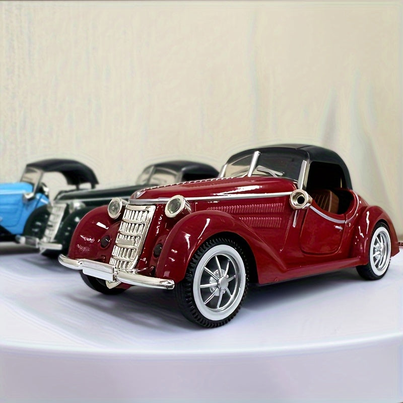 Regalo perfecto para 11 festivales, modelo de coche vintage de escala 1:32, aleación de aluminio duradera, ideal como regalo y decoración de escritorio, adorno de coche, decoración del hogar - Disponible en 3 colores.