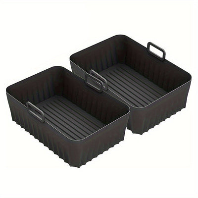 Revestimientos de Silicona para Freidora de Aire Ninja Dual Dz401 Dualzone, Revestimientos de Silicona Reutilizables para Freidora de Aire, Accesorios para Cesta de Freidora de Aire Antiadherentes, Bandeja de Repuesto para Hornear
