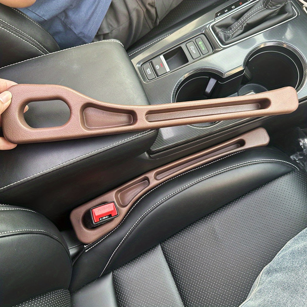2 piezas de caja de almacenamiento de relleno de huecos de asiento de coche de plástico universal, organizador de consola entre asientos, para decoración interior de automóviles