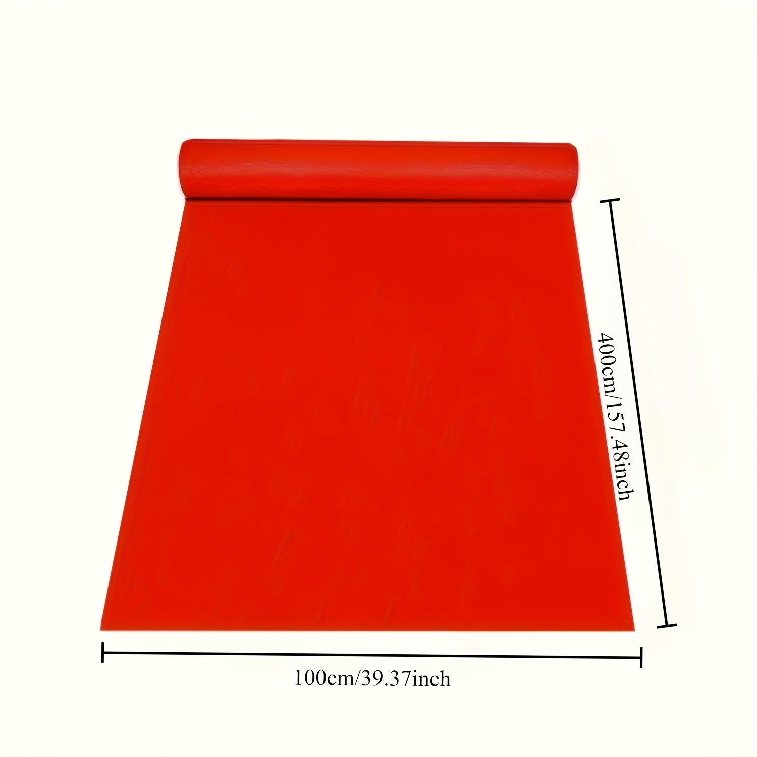 Alfombra rectangular roja de color sólido tejido plano no tejido de 100 × 300/400/500/600 cm, ligera, hecha a máquina, con respaldo de polipropileno, solo lavado a mano, con decoración para interiores y exteriores de Año Nuevo, Navidad, Acción de Gracias
