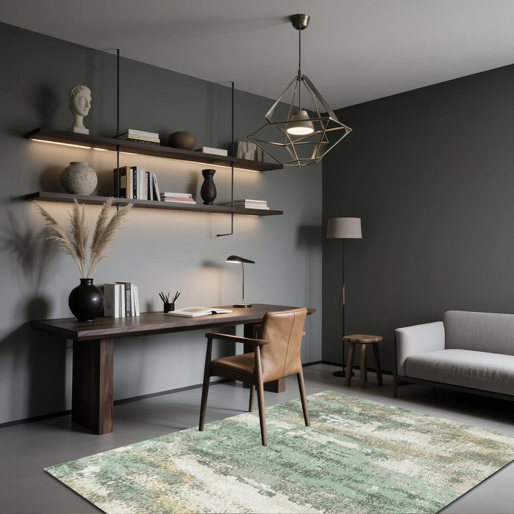 Alfombra Moderna Minimalista - Antideslizante y Lavable a Máquina, Alfombra Gruesa de Alta Calidad Ligera para Sala, Dormitorio, Baño o Cocina, Verde/Blanco/Marrón/Beige/Gris/, Hasta 2.16m², Decoración para Hogar, Oficina u Exterior - Fácil Limpieza con