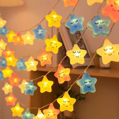 Luces LED de estrellas coloridas, decoración para habitación, 1 unidad