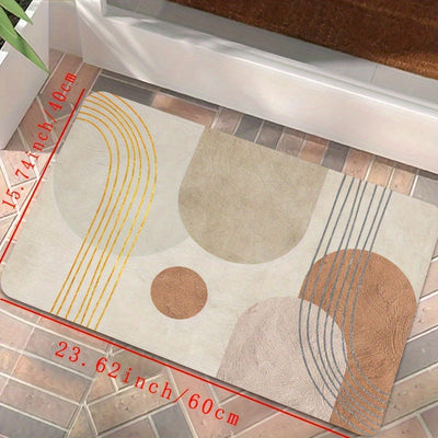 Alfombra de Puerta Antideslizante de Lujo - Súper Absorbente, Alfombra de Poliéster Suave para Baño, Dormitorio, Sala de Estar y Entrada - Lavable a Máquina