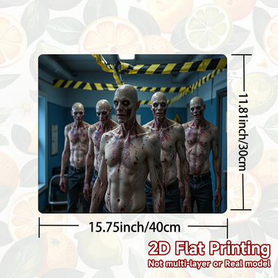 1pc Alfombra de Electrodomésticos Halloween - Diseño de Doctores y Pacientes Mutantes Zombie, Protector para Estufa, Lavadora y Secadora - Decoración de Terror Fácil de Limpiar (100% Poliéster) - Ideal para Fiestas de Halloween y Uso Todo el Año, Cubiert