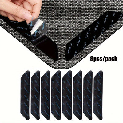 8/24pcs Pegatina antideslizante para alfombras, cinta reutilizable y removible, parche anti-arrugas para alfombra, adhesivo fijo, cinta para suelo, herramienta universal para cocina, sala de estar y baño