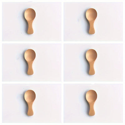 6/12 Piezas, Minicucharas De Madera Con Mangos Cortos, Ideales Para Helado, Café, Postres Y Condimentos, Utensilios De Cocina De Madera Maciza Duraderos
