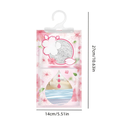 2/5 piezas de bolsas deshumidificadoras estilo cerezo, absorben humedad y mantienen seco, ideales para dormitorio, sala, cocina, baño, residencia estudiantil, bodega, etc. - Bolsas antihumedad colgantes para el hogar, deshumidificador portátil