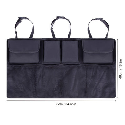 Organizador Plegable para Respaldo de Asiento de Coche, Bolsa de Almacenamiento de Malla de Tela Oxford para Vehículos