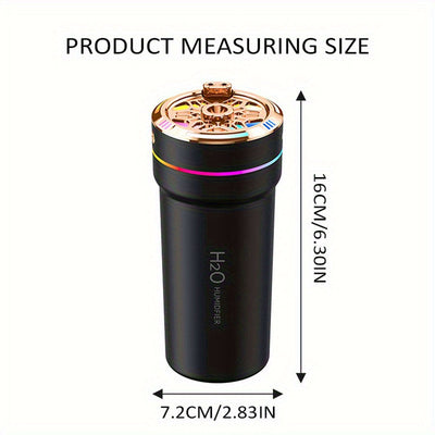 2025 Nuevo Humidificador de Aire con Alimentación USB, con Adición de Aceites Esenciales, Diffusor de Aromaterapia, con Proyección de Cielo Estrellado de Doble Color, Luz Atmosférica, Arranque/Parada Inteligente, Adecuado para Humidificación en Hogar, Of