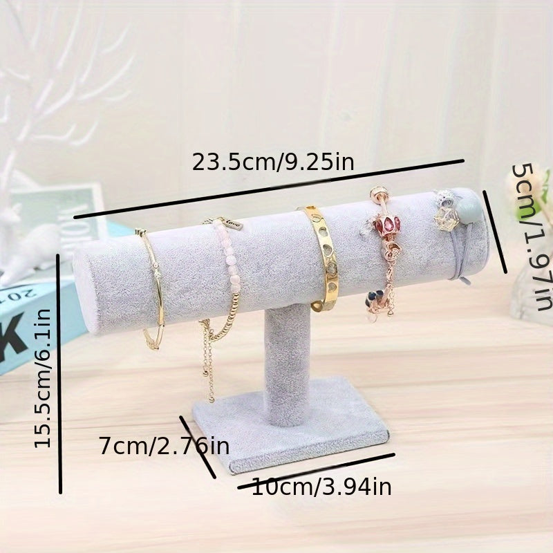 Expositor de Joyería de Madera de 1/2/3 Niveles con Estantes Forrados en Terciopelo - Organizador Ovalado para Relojes y Pulseras para Decoración del Hogar, Boutique o Almacenamiento de Escritorio - Expositor Multiusos para Joyería, Diseño Elegante de Ma