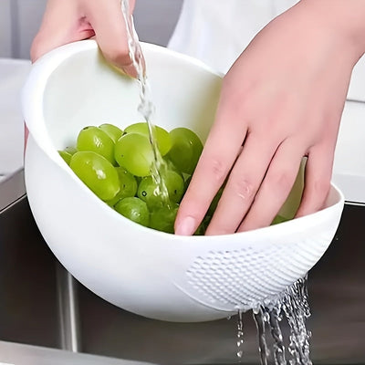 Colador de cocina multifuncional - Manual, no necesita electricidad, ideal para lavar arroz y verduras, perfecto para acampar y hacer senderismo, esenciales para acampar | Utensilios de cocina elegantes