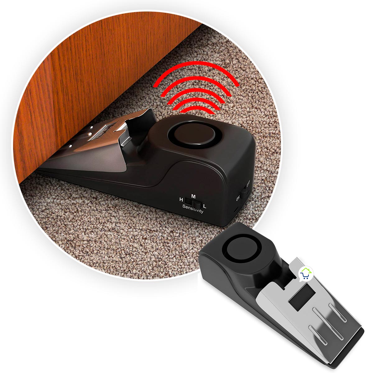 Tope De Puerta Con Alarma De Seguridad Cuña Sirena Seguridad