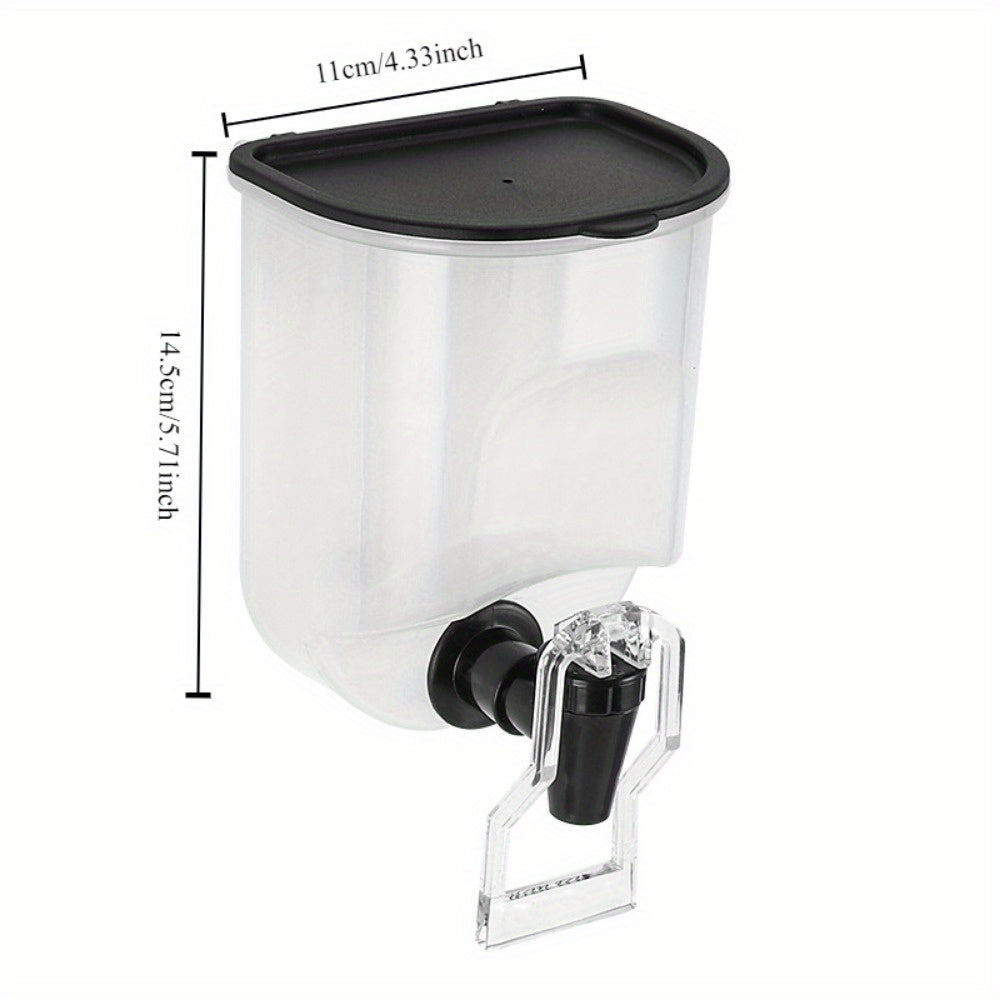 1pc Dispensador de pared ClearView para cocina y baño - Multifuncional, manual, de plástico, para jabón y champú, no necesita electricidad, 14,5 cm x 11,0 cm