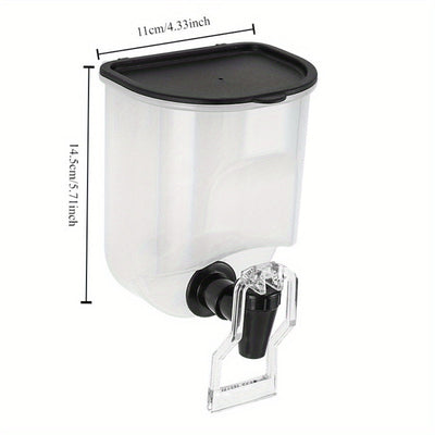 1pc Dispensador de pared ClearView para cocina y baño - Multifuncional, manual, de plástico, para jabón y champú, no necesita electricidad, 14,5 cm x 11,0 cm