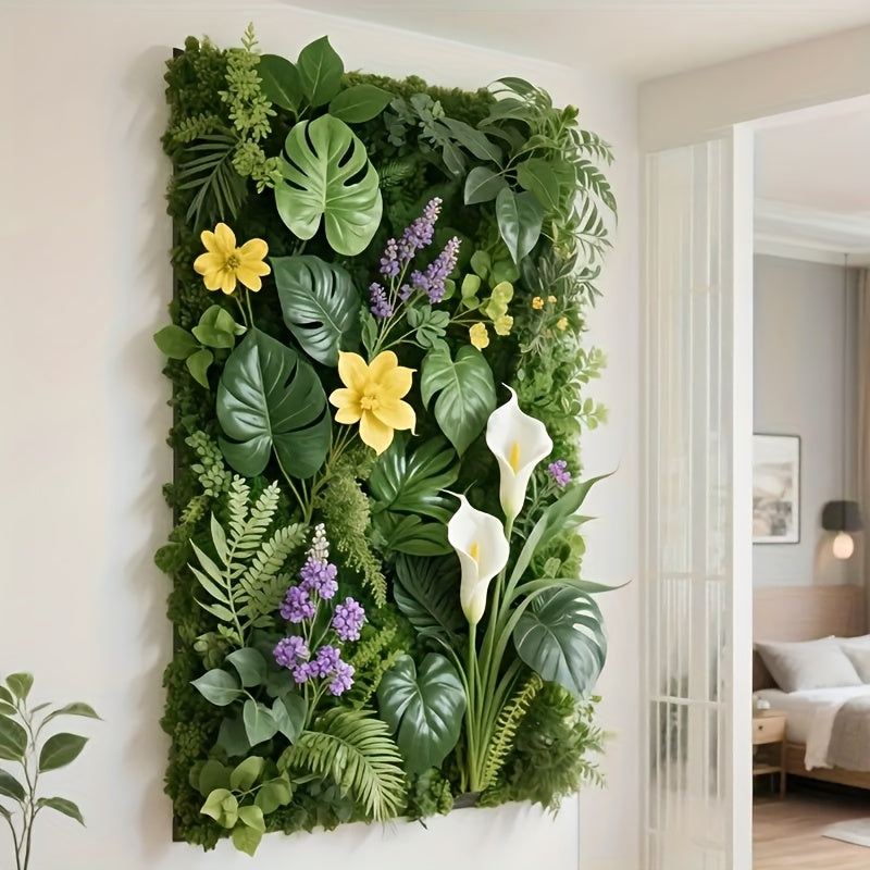 Panel de Pared Artificial Realista Verde con Diseño de Valla de Madera - Pantalla de Privacidad para Interior/Exterior de 60.23cm/40.15cm, Plantas Falsas Sin Mantenimiento Adecuadas para Hogar, Oficina, Bodas, Navidad y Decoraciones Todo el Año, Detalles