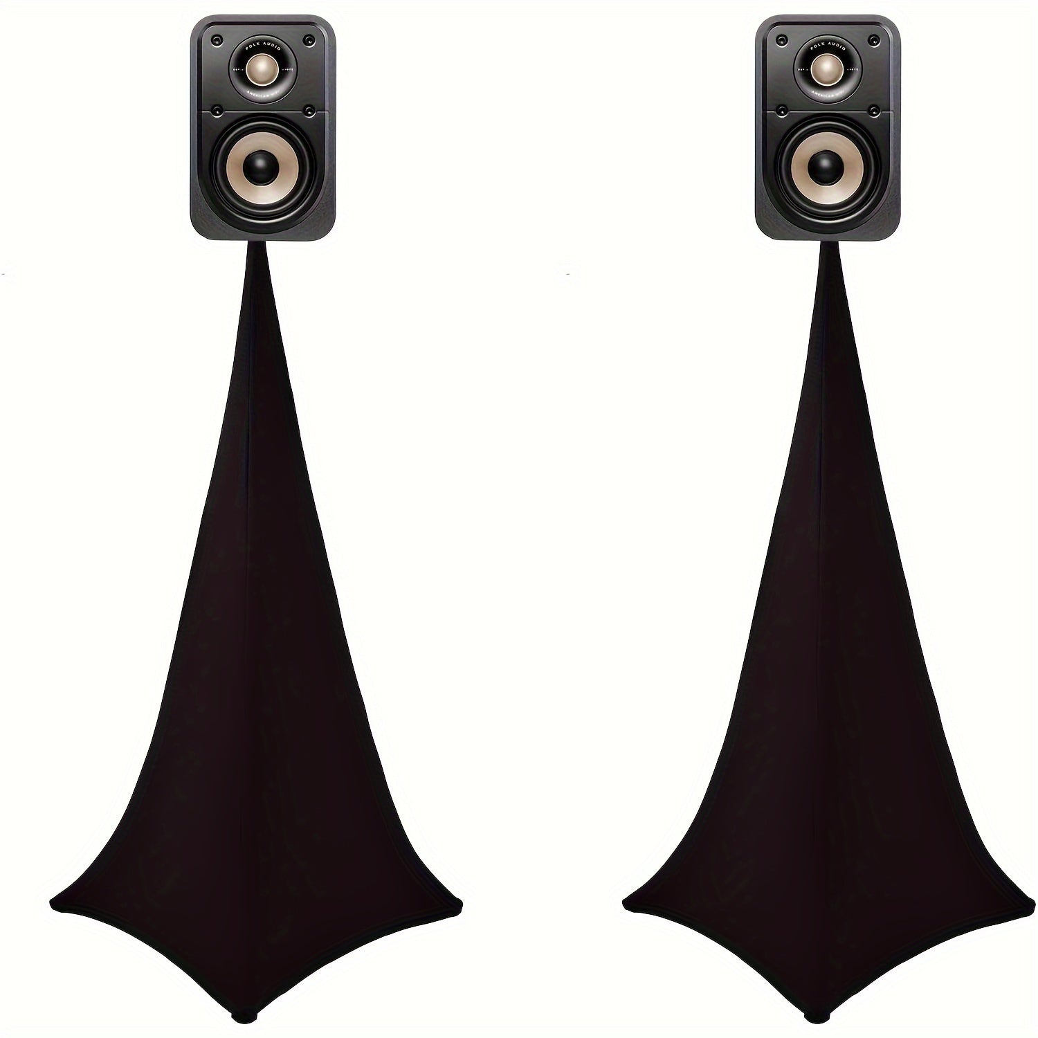 Fundas para altavoces, falda trípode con bolsa de viaje, funda para altavoz DJ, falda elástica de poliéster 360 grados, ideal para presentaciones en escenarios, bodas y eventos