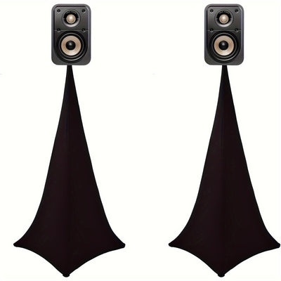 Fundas para altavoces, falda trípode con bolsa de viaje, funda para altavoz DJ, falda elástica de poliéster 360 grados, ideal para presentaciones en escenarios, bodas y eventos
