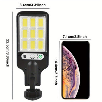 3piezas Luz Solar de Sensor de Movimiento con Control Remoto, Luz de Seguridad Alimentada por Panel Solar, Luz de Camino para Jardín, Garaje, Patio Trasero