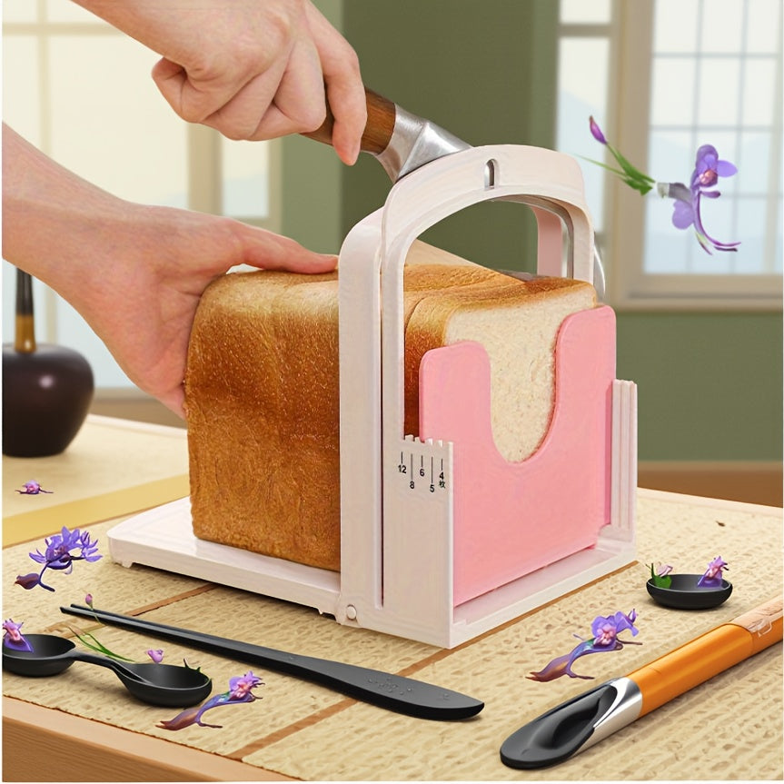 Herramienta esencial para el desayuno: cortador de pan, cuchilla para tostadas, caja de corte, cuchilla para tostadora y soporte de corte para pan para hornear tostadas.