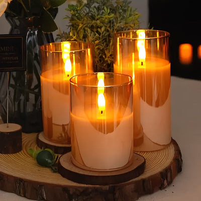 Velitas LED con llama realista y parpadeante - Velas sin llama alimentadas por batería con mecha 3D para Navidad, hogar, bodas, cumpleaños y ambiente romántico (AAA no incluidos), velas sin llama, iluminación festiva, iluminación elegante, plástico durad