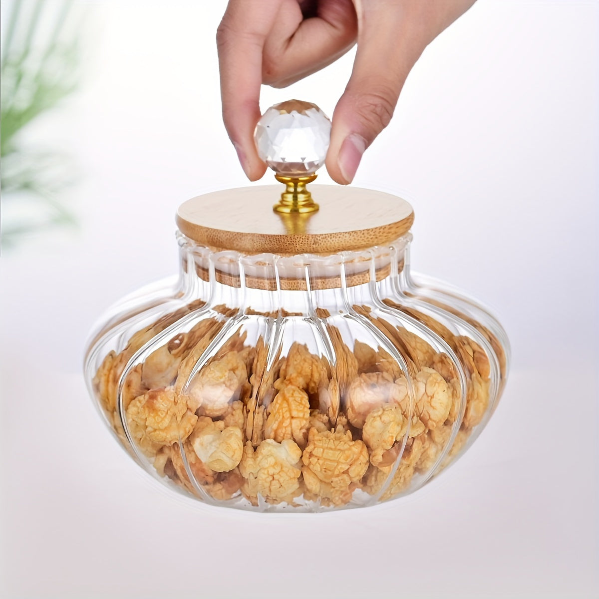 2 piezas de vidrio redondo reutilizable lavable a mano con tapa abatible, no requiere electricidad, multiusos, con frasco sellado de vidrio para almacenamiento de alimentos en la cocina, dulces, refrigerios, granos