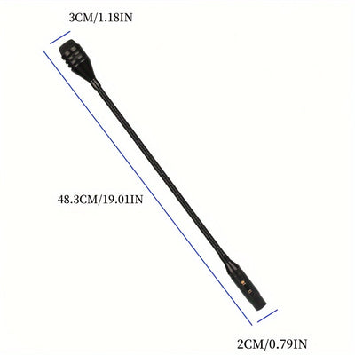 1 micrófono profesional XLR para DJ LMBGM con cuello flexible e interruptor, aleación de aluminio, dinámico para presentaciones en vivo, sin batería, voltaje de operación ≤36V, regalo ideal para Navidad