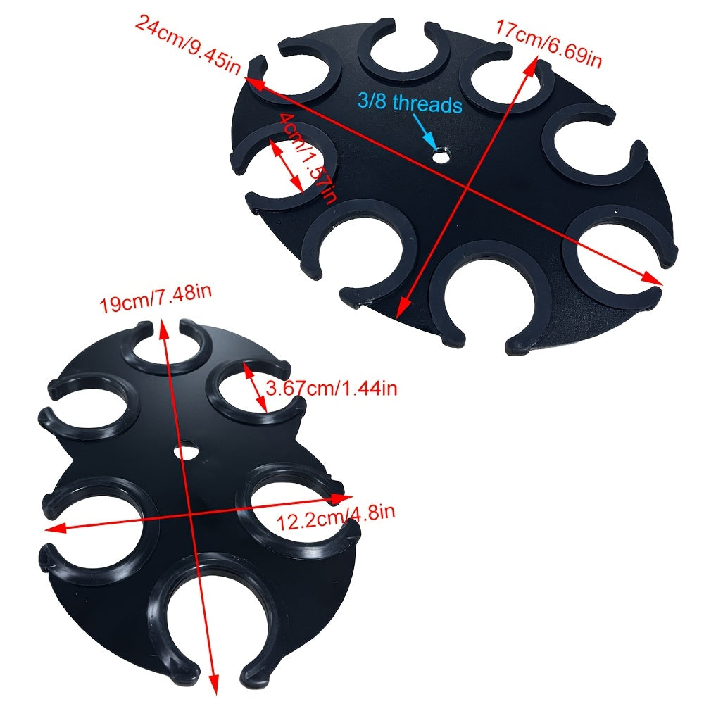 Soporte de micrófono multi de hierro de alta resistencia para soporte de micrófono - Organizador de soporte de micrófono versátil, sostiene hasta 6/8 micrófonos, diseño que ahorra espacio con 2 soportes para 6 micrófonos o 1 soporte para 8 micrófonos, so