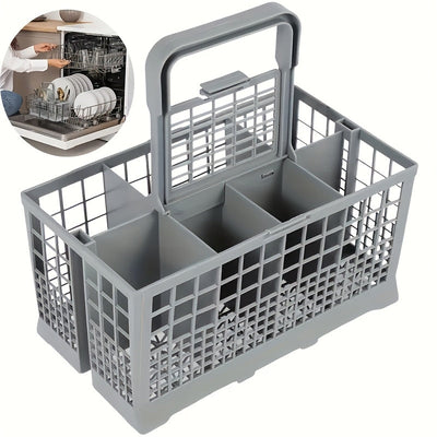 1pc Estantería para platos plegable de plástico ahorradora de espacio con portavasos multifuncional - Fácil de limpiar, accesorio duradero para lavavajillas, compatible con el 99% de los modelos de tamaño completo