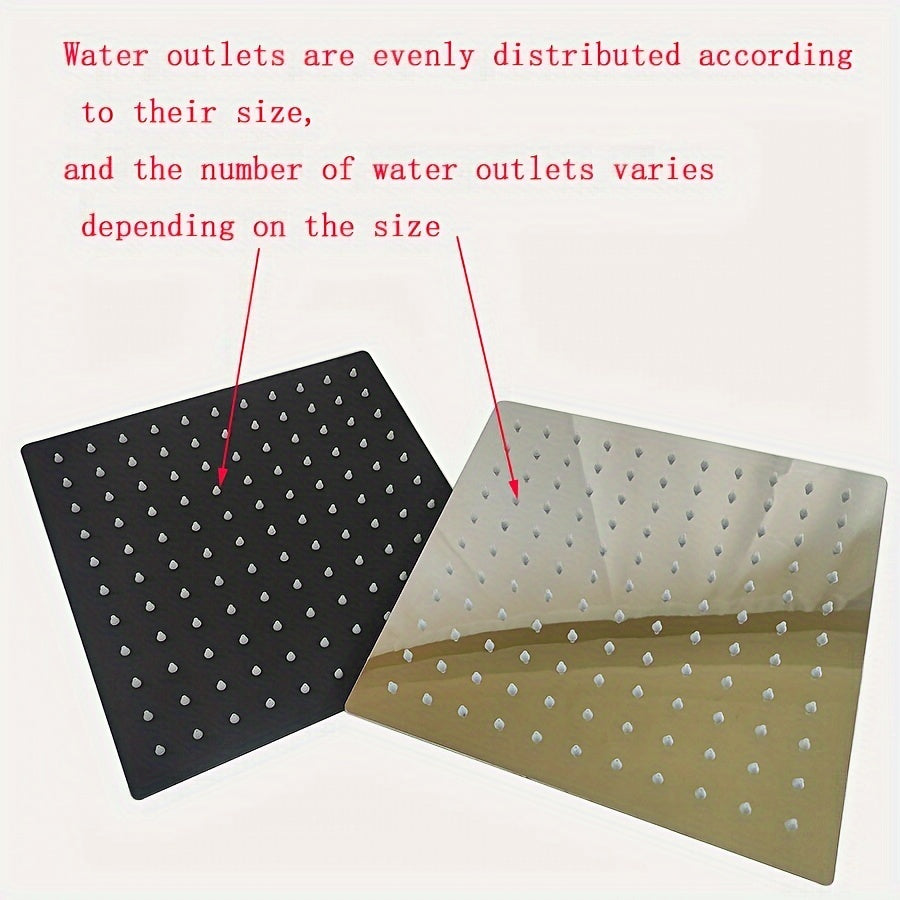 Cabezal de ducha metálico de 10 pulgadas con jets corporales, sistema de ducha de lluvia rectangular montado en la pared, estilo de hotel empotrado en el techo para spa de baño