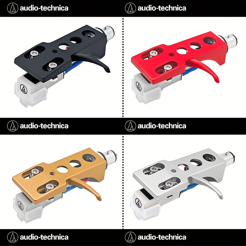 Cartucho Pre-montado Audio-Technica: Cartucho Dedicado para DJ/HIFI, Estilete Ortofon, Apto para Varias Marcas de Tocadiscos, Fabricado en Japón, Soporte Multicolor para Cartuchos, Kit de Ensamblaje de Cartucho/Soporte para Tocador de Discos DJ