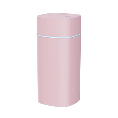 Humidificador de Doble Puerto con Capacidad de 600 ml - Diseño Moderno y Elegante, Gran Salida de Niebla, Apagado Automático, Tapa Extraíble para Fácil Limpieza, Ideal para Hogar, Oficina y Coche, Humidificador Compacto de Escritorio | Banda Brillante De