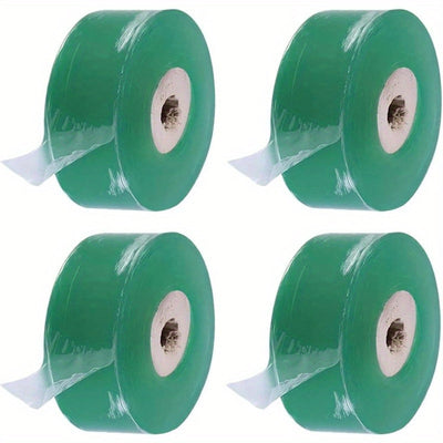 4 piezas de Cinta Autoadhesiva para Injerto de Plantas - Cinta Transparente Estirable de PVC para Vivero y Ramas de Árboles y Plántulas | Duradera, Sin Necesidad de Herramientas, Resistente al Clima
