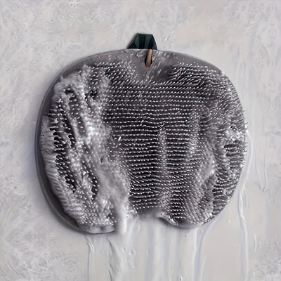 1 pieza, alfombrilla de ducha para espalda y pies, sin electricidad, gris, sin fragancia, exfoliante y masajeador completo para el cuerpo, mejora la circulación sanguínea, adecuada para la cara, la espalda y los pies, diseño duradero de silicona.